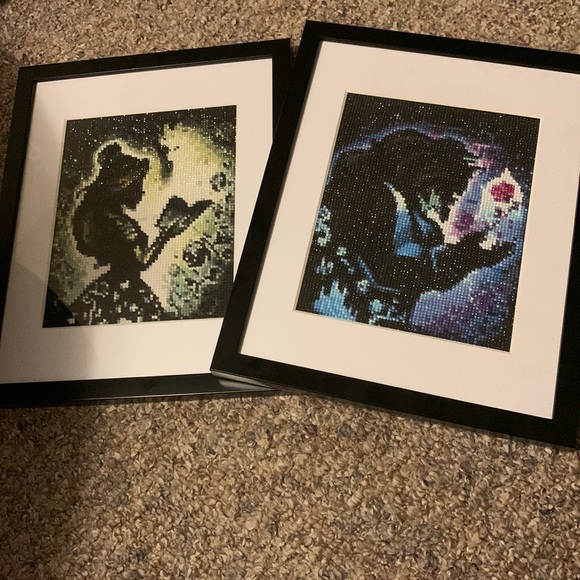 Beauty And The Beast Silhouette Of Beast Diamond Art-Already Made - Picture 1 of 8